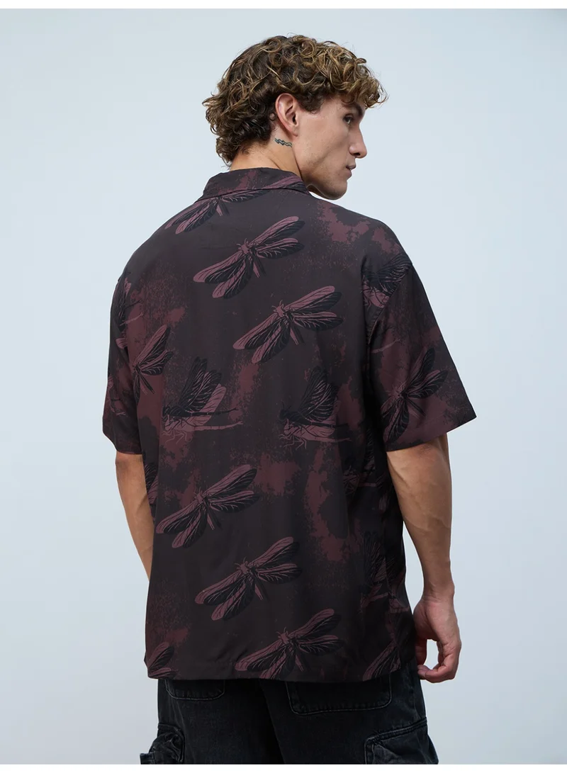 The Souled Store  Oversized Shirt: Dragonfly Men  | Best Price UAE